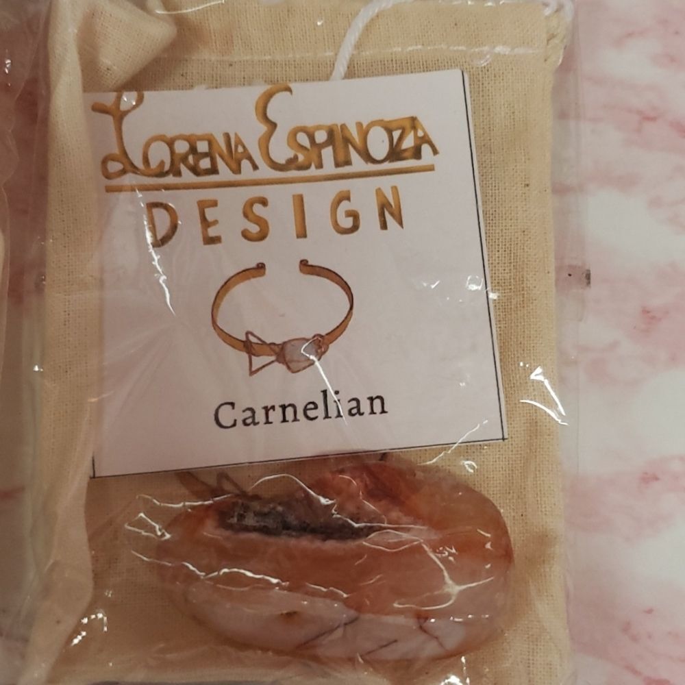 Carnelian Agate Tumble Stone in a sealed package not touched